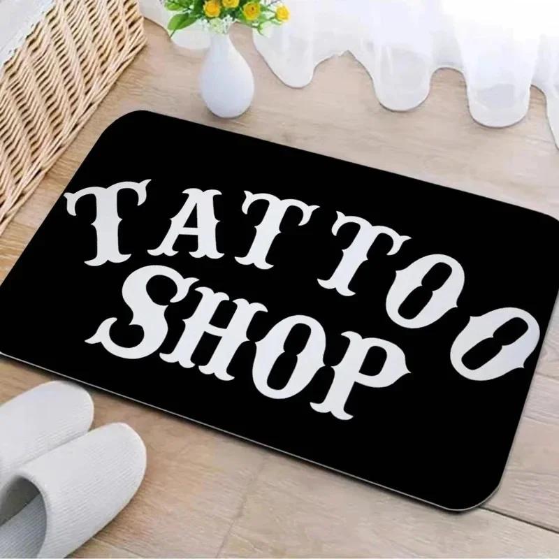 Tattoo Shop Mat Indoor Welcome Doormat Washable Living Room Bedroom Floormat Accessories Rug Non-slip Porch Entrance Carpet