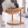 Wooden Stand Cat Ceramic Bowl Non-Slip Cat Water Bowl Anti Vomiting Bowl  Pet Supplies