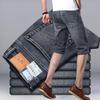 Pantaloncini in denim di seta ghiacciata da uomo, estivi, sottili, larghi, da indossare all'esterno, cinque nei pantaloni, sette pantaloni da marea dritti