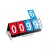 Tabletop Scoreboard 4Digit Manual Foldable Equipment for Referees, Coaches, Table Tennis,