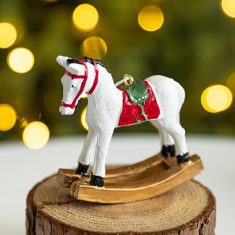 1 st Harts Gung Häst Julprydnad Vintage Stil För Träd Hängande Heminredning Diy Hantverk Samling Gåva Dekoration Hem