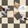 FUNHOO Joint Mat 20 sheets 1 tatami Tile carpet that stays in washable carpet for punch for 30 x 30 x cm [3030cm (approx. mat) Mocha/Ivory] place,