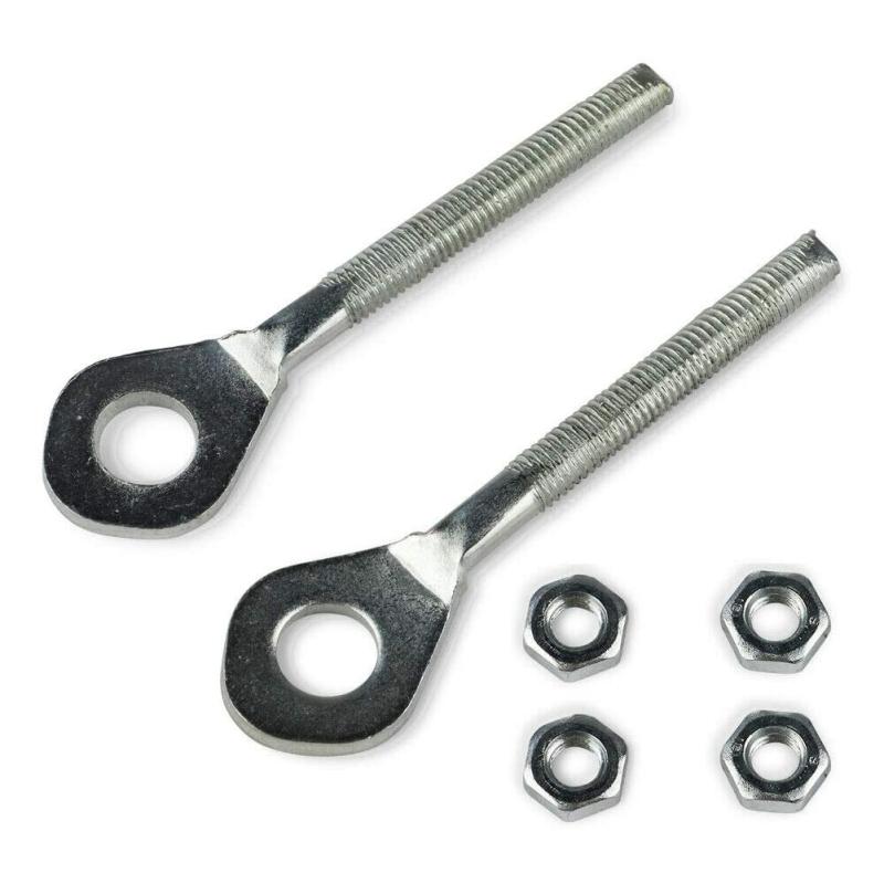 2 Pcs/set 0.4" Stainless Steel Motorcycle Chain  Adjuster Top Chain Device Tensioner Atv 12mm For