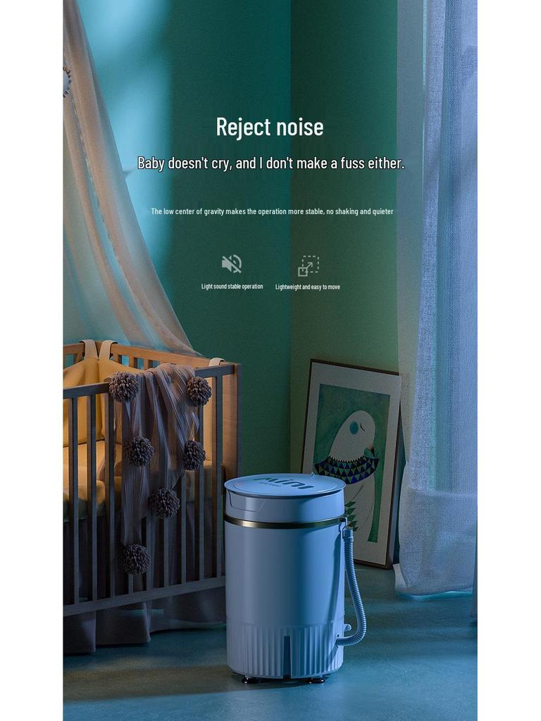 Compact Mini Washing Machine for Socks, Underwear, Dorms & Infant Care