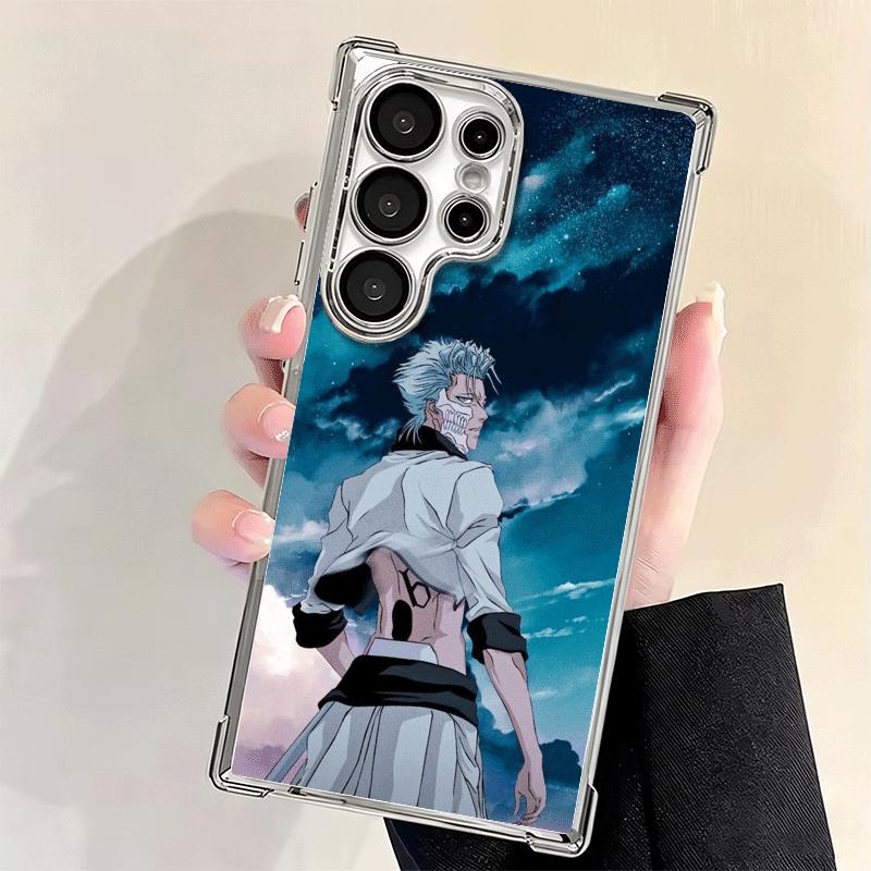 Bleach Grimmjow 6 Plating Phone Case For Samsung Galaxy S24 S25 FE S26 Edge S23 Ultra S22 S21 Plus S20 Anti-Fall Airabag Cover