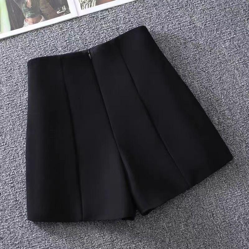 Woll-A-Linien-Shorts im koreanischen Stil mit weitem Bein und hoher Taille - Damen-Freizeit-Stiefelhose für Frühling & Herbst