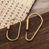 Eenvoudige Koperen Sleutelhanger Met Schroefsluiting D-Vormige Haken Sleutelring Karabiner Sluitingen Clip D-Type Taille Hangende Sleutelhouder Accessoires