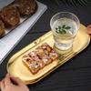 Plateau de Plaque de Grillade Ovale Acier Inoxydable Poli Miroir Plateau pour Rôtir la Viande Assiettes à Sushi Assiette à Fruits Plat à Dessert Pour Gâteau Dessert