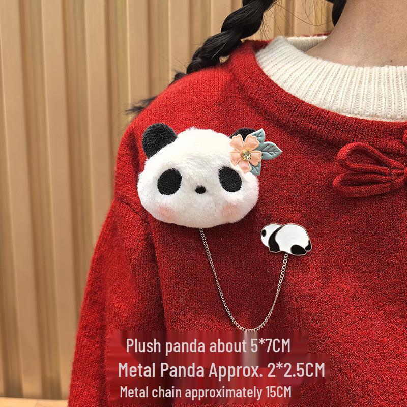 Adorable Red Panda Brooch: Cute Plush Backpack Pin for Students, Couples & Women - Perfect Birthday Gift