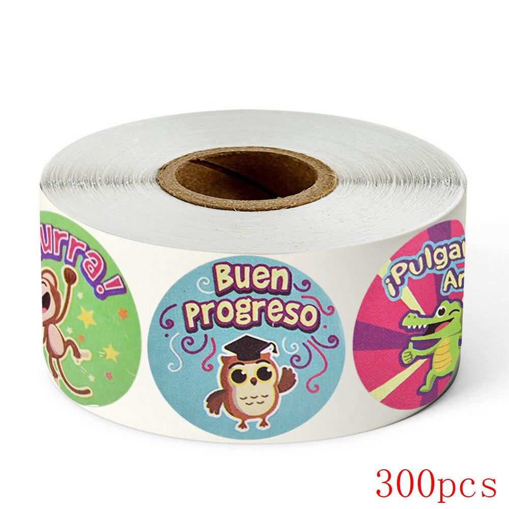 50-500pcs Encouragement Stickers Cartoon Animals 8 Designs for Kids School Kindergarten Teachers Children Scrapbooking Game Toy