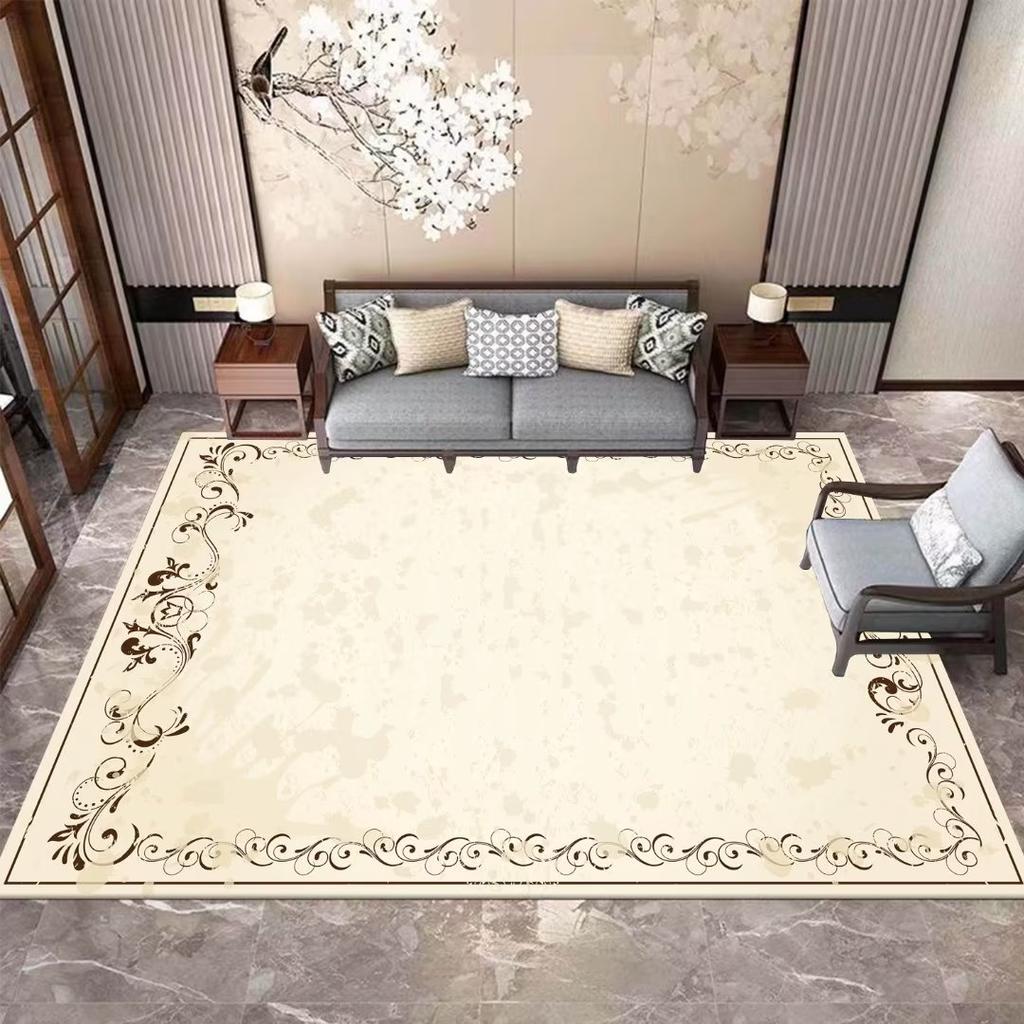 Luxury Marble Carpet Living Room European Style High-grade Non-slip Soft Large Rugs Bedroom Decoration Bedside Plush Floor Mats