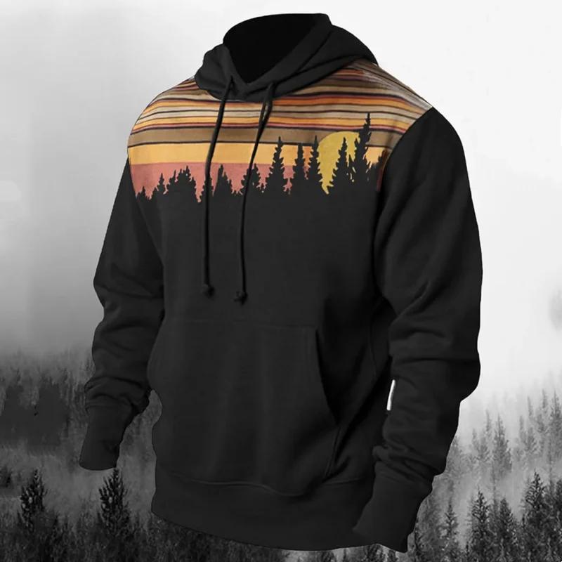 Модные мужские толстовки с капюшоном с принтом 3D-креста — фото 4