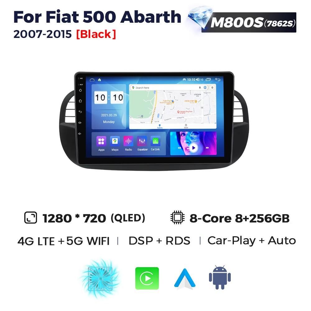 Navifly 9inch 1din Android Car Radio Stereo For FIAT 500 Abarth 2007-2015 Multimedia Player Wireless Carplay Auto GPS Navigation