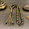 Braccialetto Rosario 33 Pezzi Cristallo Avvolto in Oro Cordino a Mano Ornamento Squisito Per l'Uso Quotidiano e la Collezione