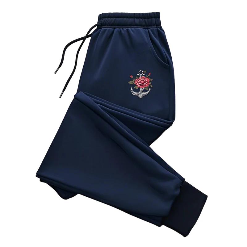 Mens Sweatpants Retro Pattern Printing Trousers Gym Sports Jogging Pants Outdoors Daily Casual Man Pants Streetwear Versatile