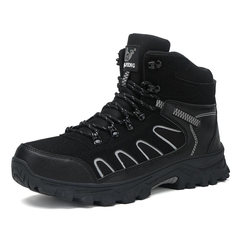 Outdoor Hiking Shoes Men Shoes Anti-slip Warm Comfortable Plush Breathable Ankle Boots Men Lace-up Casual Sneakers Men