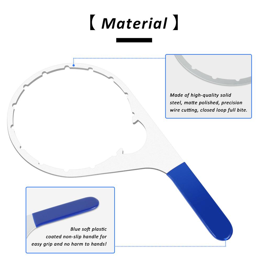 6-Zoll-Kraftstofffilterschlüssel, Kraftstofffilterschlüssel-Werkzeug, Reparaturwerkzeug für Kraftstofffilterschlüssel aus Metall für Detroit Diesel Truck Cummins-Motoren