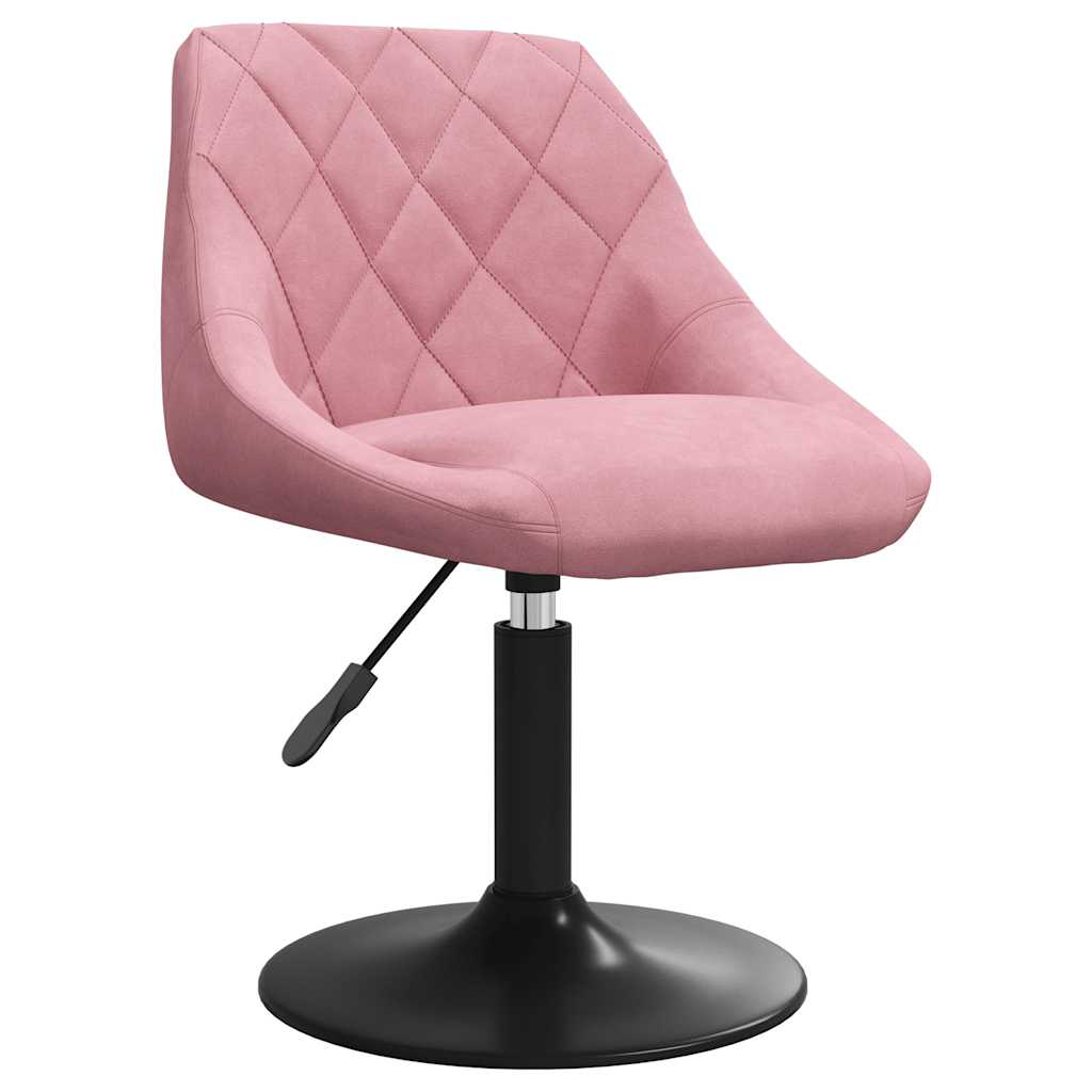Dining Room Chairs 2 Pcs Swivel Pink Velvet