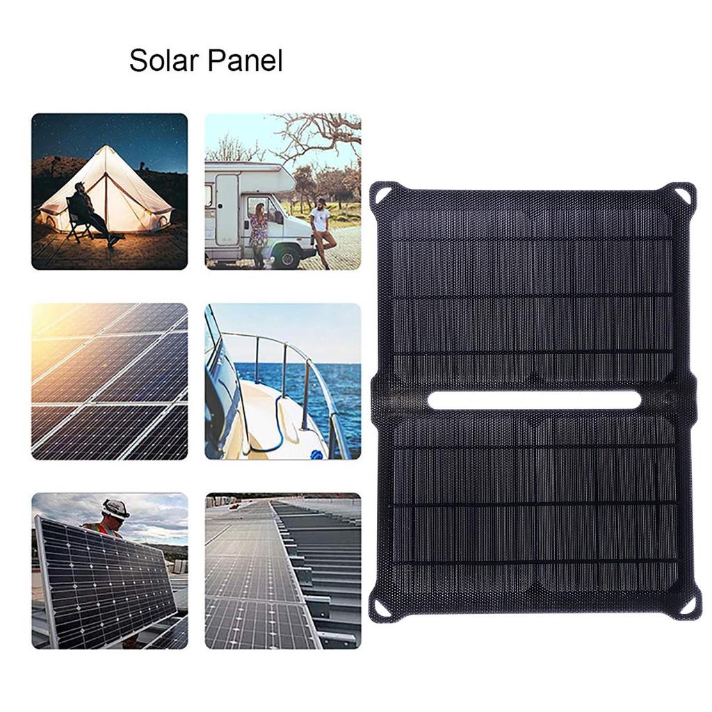Outdoor Sunpower Foldable Solar Panels Portable Solar Charger 2 USB Port for Phone Traveling Camping Hiking Black 100W 5V