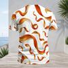 Men Plus Size V Neck Short Sleeve T Shirt Blue Agate Geode Printed White Casual Tee