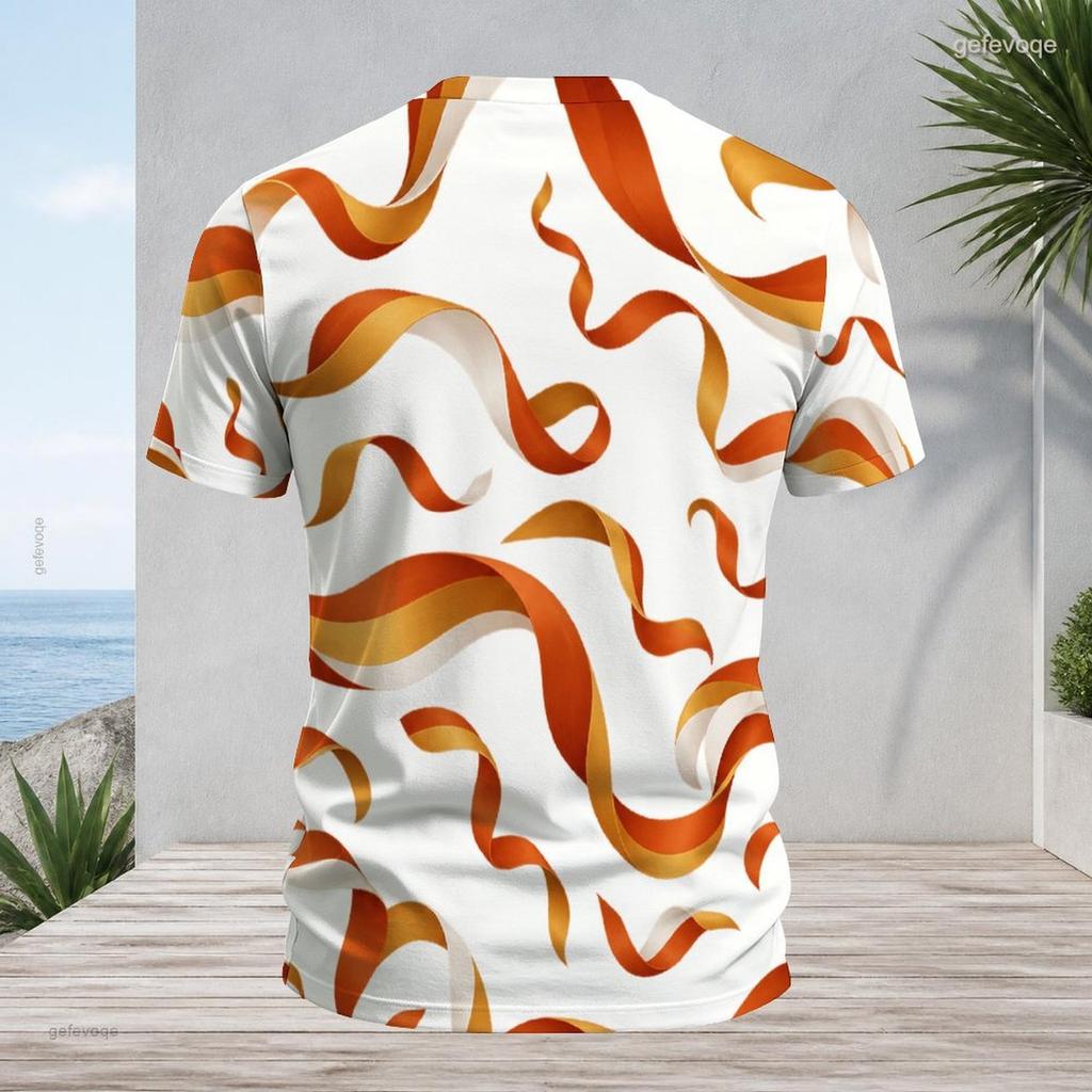 Men Plus Size V Neck Short Sleeve T Shirt Blue Agate Geode Printed White Casual Tee