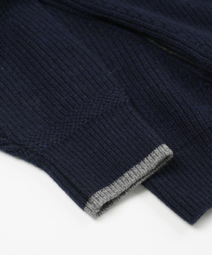 FRIZMWORKS Kangaroo Knit Pullover Hoody _ Navy