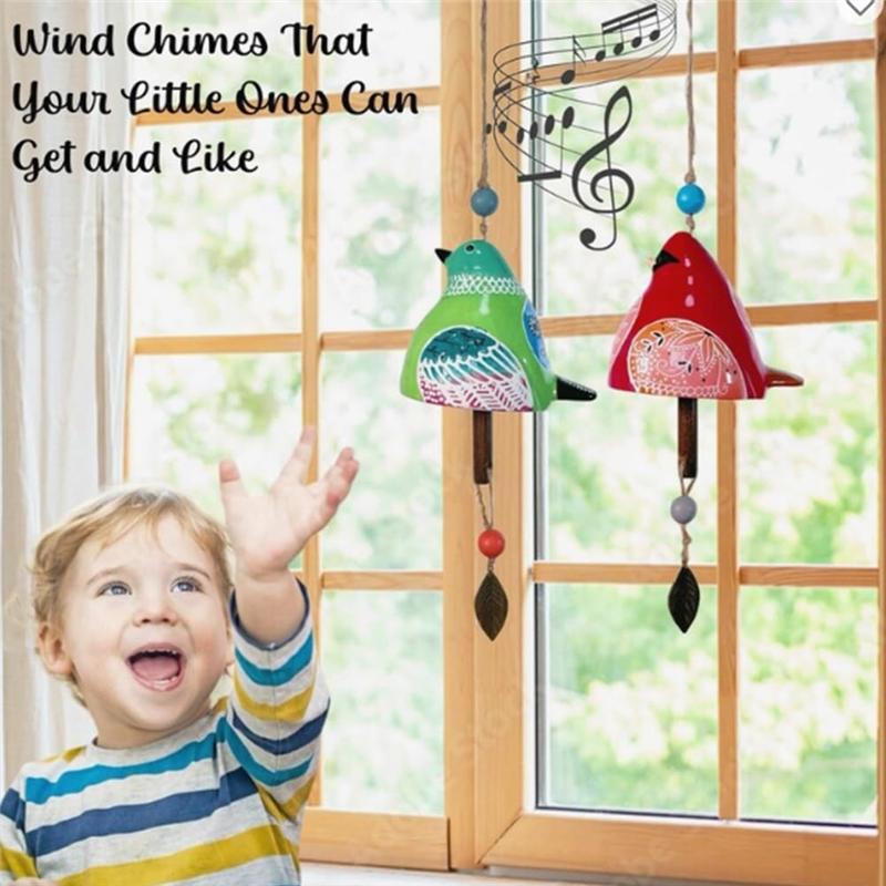 2PCS Bird Song Bell Bird Song Bell Wind Chime Bird Song Bell Garden Decor Hanging Rustic Wind Chime Wind Chime Parts
