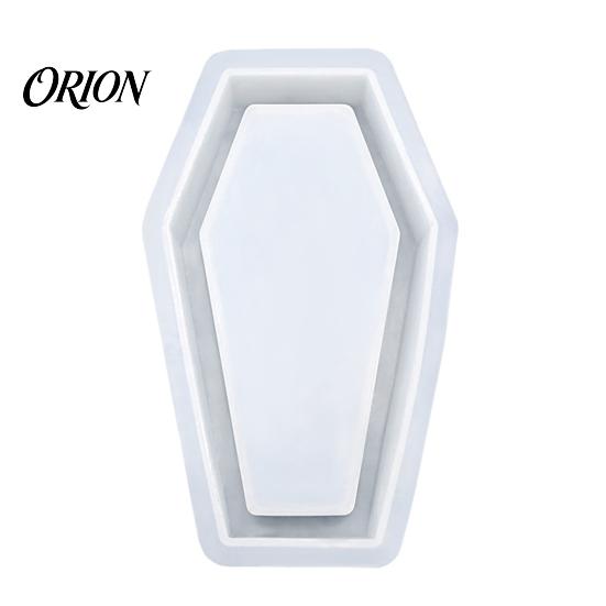 Resin Casting Molds Halloween Coffins Lampshade Silicone Mold, DIY Hollow Ghost Spider Bat Food Grade Crafts Gypsum Cement Epoxy Mold Handmade