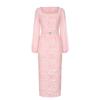 Elegant Summer Autumn Long Dress for Women Vintage Beaded  Formal Evening Jacquard Pencil Dresses