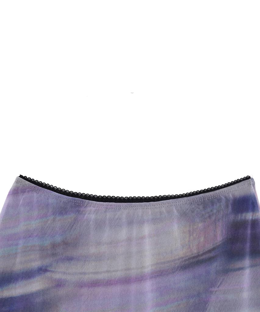 HIGH SCHOOL DISCO Fog Long Mesh Skirt_Purple