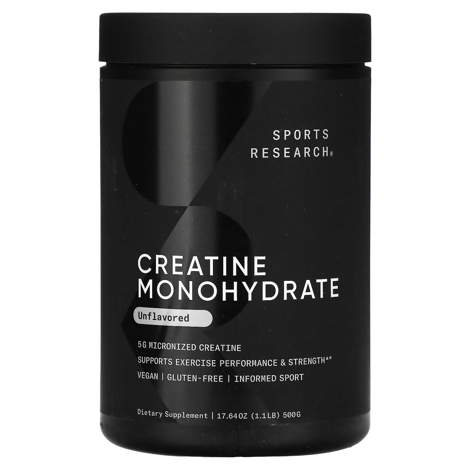 

Sports Research, Creatine Monohydrate, Unflavored, 1.1 lb (500 g)
