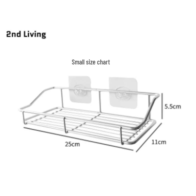 AKIRO Stainless Steel Wall-Mounted Bathroom Shelf