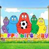 Anime Halo Barbapapa themed birthday backdrop, decorations for children and boys, photography props on5429