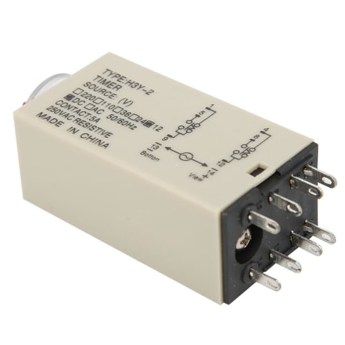 H3Y 2-Delay Timer 8P Timer Relay 0-5 Second Dial Timing 5A Multi-Purpose (DC12V)