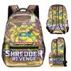 Anime Cartoon Ninja Turtles Backpack Children's Schoolbag Primary School Backpack Wear-resistant Digital Printing Backpack