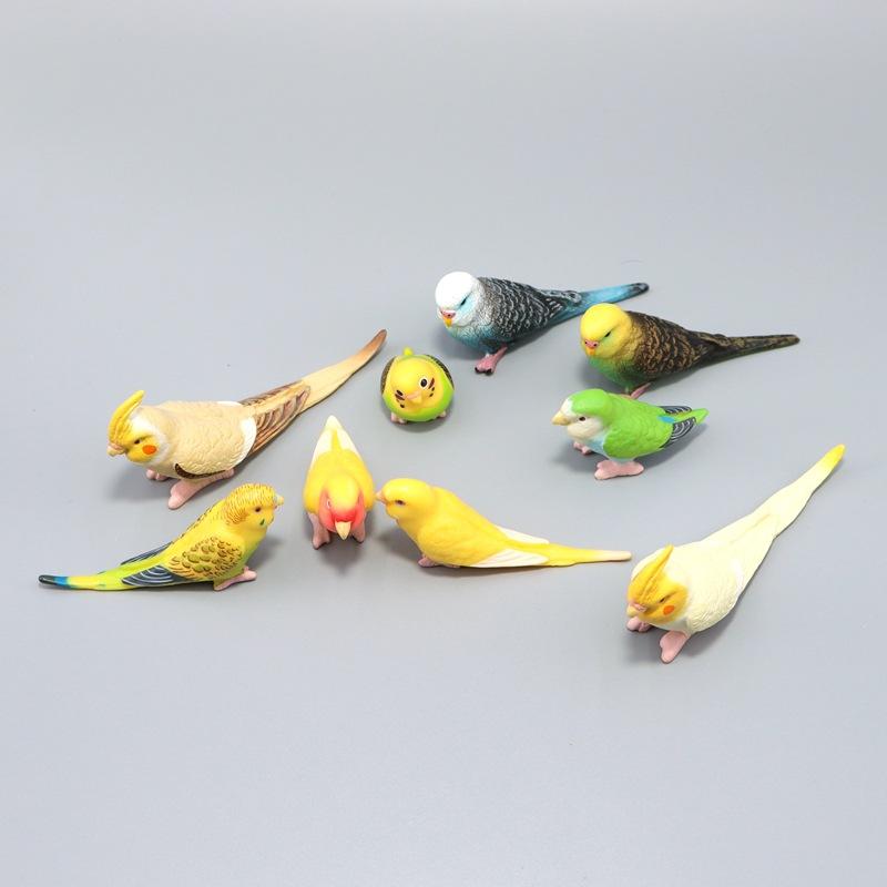 Simulation Papagei Miniatur Landschaft Ornament Sittich Modell Rasen Figur Künstliche Vogel Hause Dekorative Figuren Vogel Dekor