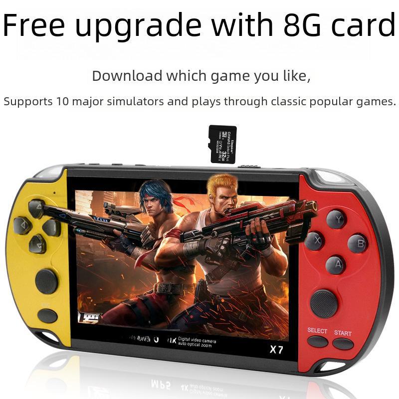 Nowa konsola przenośna X7: 4,3" Retro Nostalgiczny PSP z 8 GB dla Dzieci.