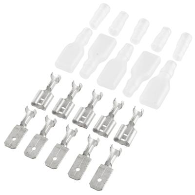 Kijima 304-7120 Εξαρτήματα Μοτοσυκλέτας Σετ Ακροδεκτών Giboshi, 250 Επίπεδοι Αρσενικοί και Θηλυκοί Ακροδέκτες με Μανίκια, Καθολικής Χρήσης, Σετ 5 τεμαχίων