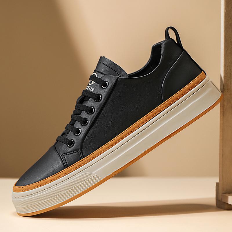 

Мужская обувь 2024 года, новые спортивные дышащие толстые подошвы, модные брендовые туфли на плоской подошве для мужчин, повседневная и универсальная модная обувь 39 чёрный