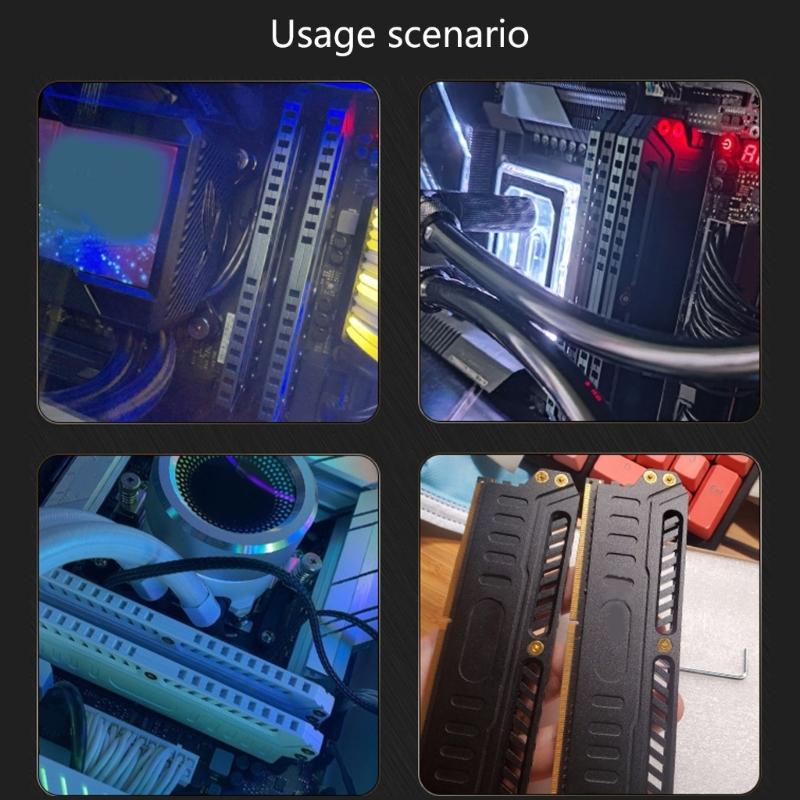 Universal Memory Memory Heatsink Heat Sink Wide Compatibility Across DDR3 DDR4 Module Fanless Ensures Quiet Operation