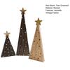 3Pcs Rustic Wood Christmas Trees Handmade Shelf Decor for Mantel & Tabletop Farmhouse Holiday Ornaments