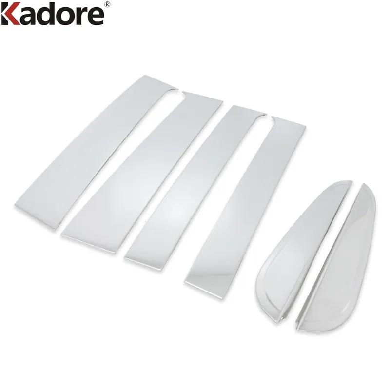 Window Center Pillar Post Cover Trim For Nissan Navara NP300 ST 2014 2015 2016 2017 2018  Stainless Steel Car Accessories