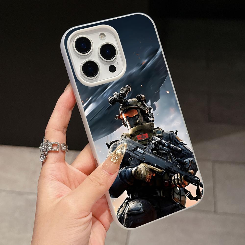

Game Delta Force Jelly Double layer White Mobile Phone Case for iPhone 17 16 15 14 13 12 11 Air Pro Max Plus Protective iPhone17 Pro Max
