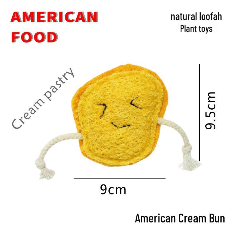 

Durable Loofah Dog Chew Toy - Teeth Cleaning & Self-Entertainment for Puppies.