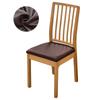Wasserdichter PU-Lederstoff Stuhlbezug Stretch Sitzkissenbezug Elastischer Unifarbener Sitzbezug Esszimmerstuhl Sitzbezug