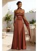 2026 European & American Women's Sexy Bodycon Backless Strapless Cinched Waist Evening Gown
