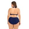 New 2025 Thick Women Swimsuit Plunging Bikini Set Big Breast Backless Swimwear Halter Beach Wear Biquinis Bathing Suit 4XL