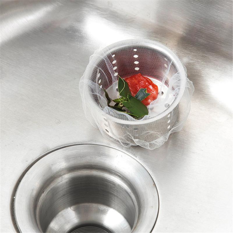 30 pezzi/set filtro per rifiuti usa e getta con foro di scarico per lavello da cucina