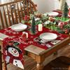 Red Snowman Let It Snow Winter Placemats Set of 4, 12x18 Inch Seasonal Christmas Holiday Table Mats for Party Kitchen Dining Decoration