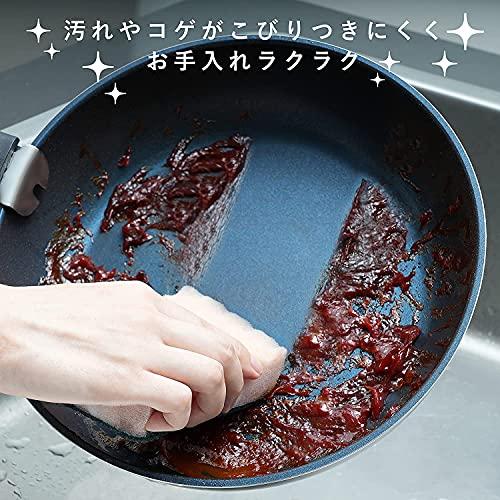 Pearl Metal Stack Plus Blue Diamond Coated IH-Compatible Cookware 3-Piece Set A, Red HB-5625